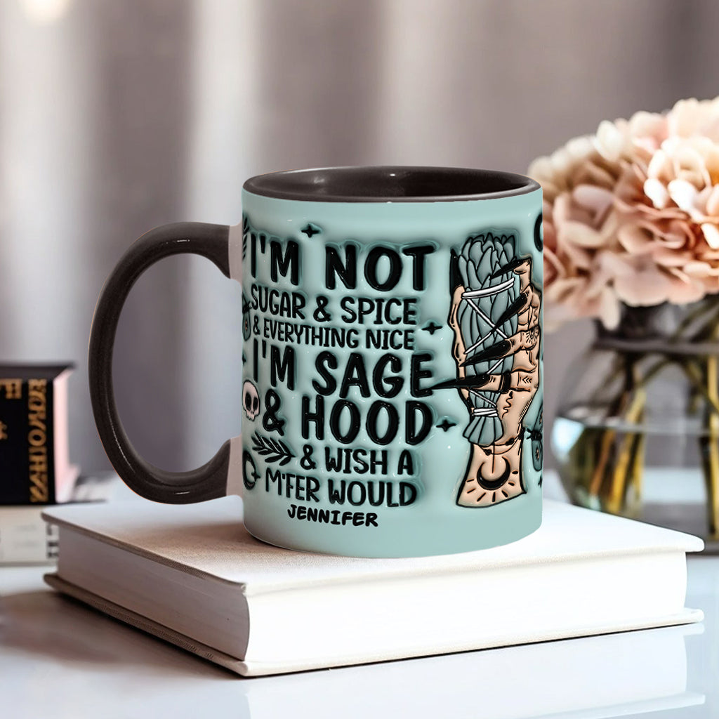 Je ne suis pas du sucre et des épices - Mug personnalisé à accent sorcière