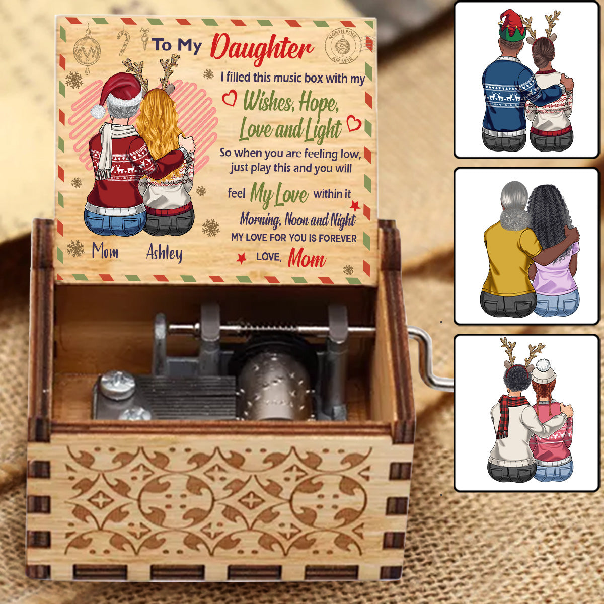 My Love For You Is Forever - Gift for mom - Personalized Hand Crank Music Box