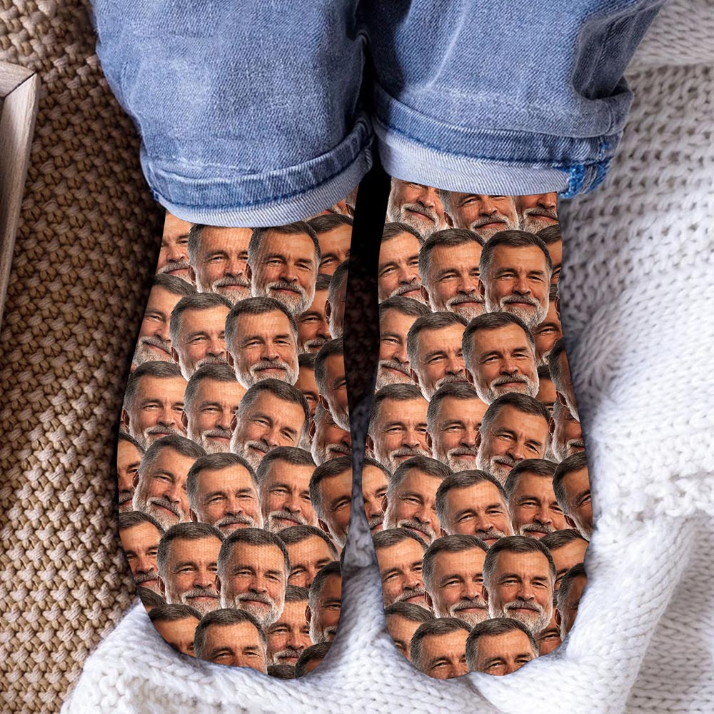 Chaussettes personnalisées pour papa avec motif imprimé -