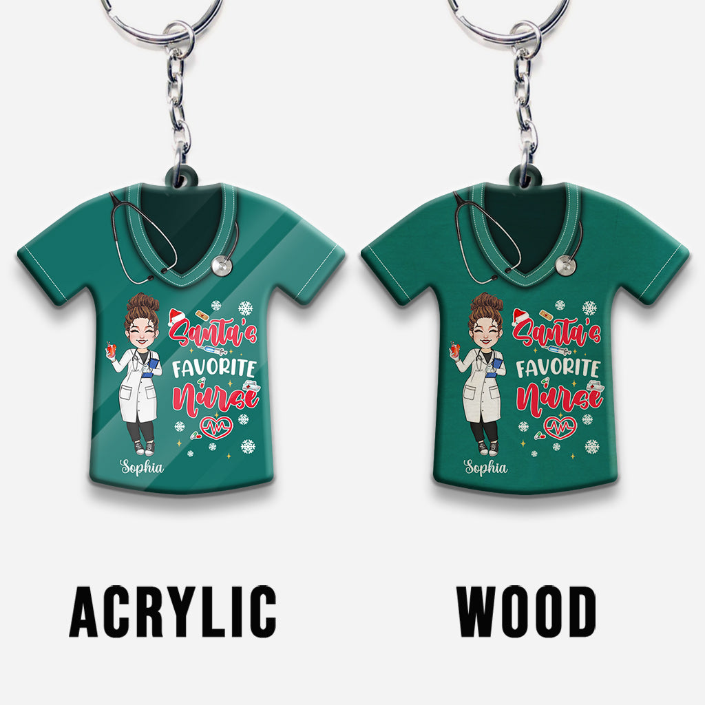 L'infirmière préférée du Père Noël - Porte-clés infirmière personnalisé