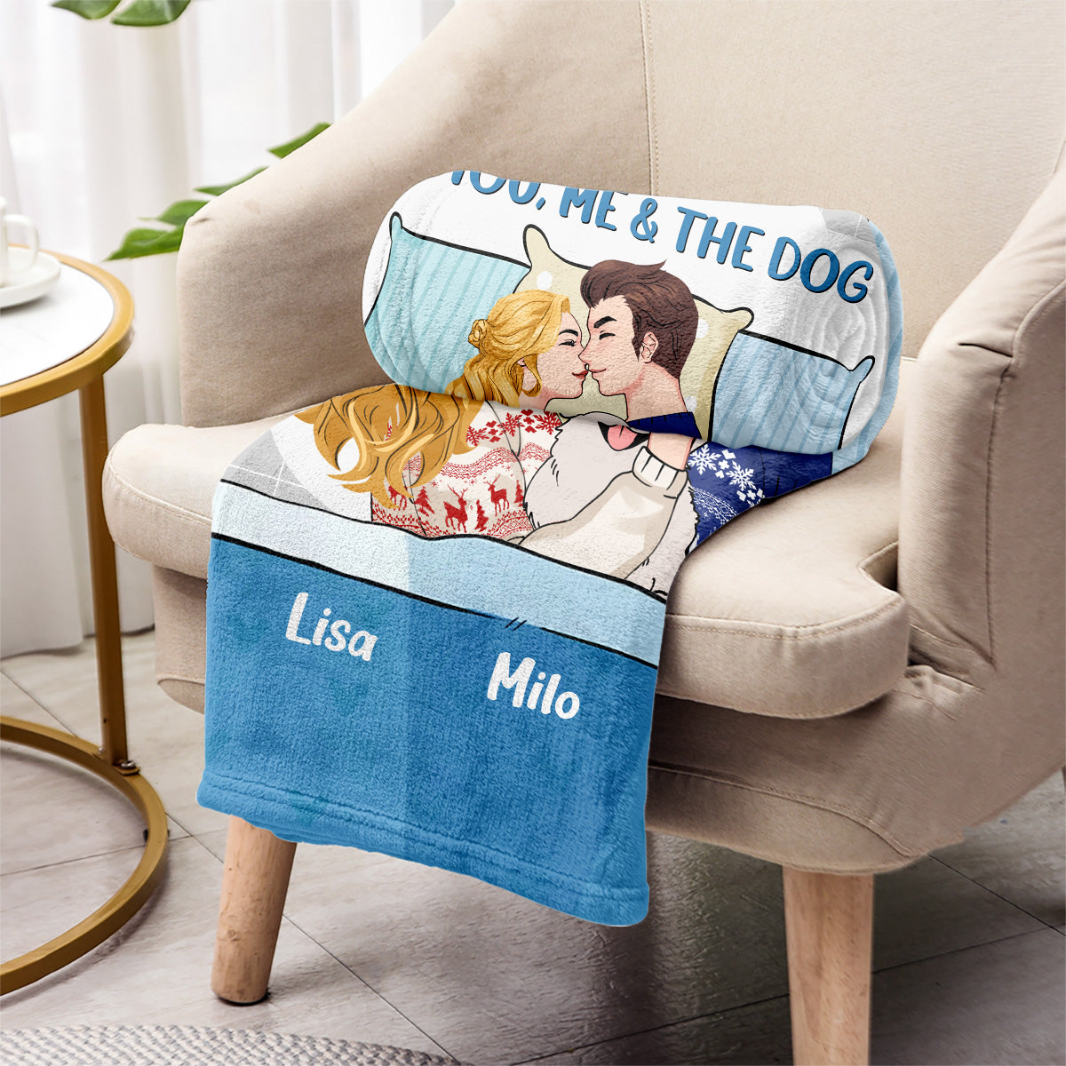 Toi, moi et le chien/chat - Cadeau pour les amoureux des chiens et des chats - Couverture personnalisée