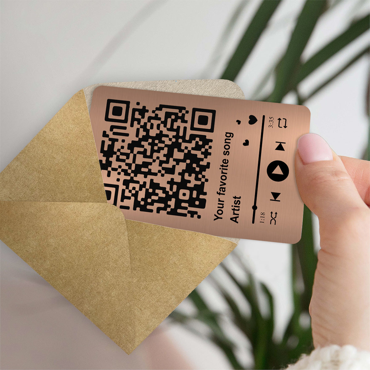 Je t'aime maintenant et pour toujours - Carte personnalisée pour portefeuille de couple