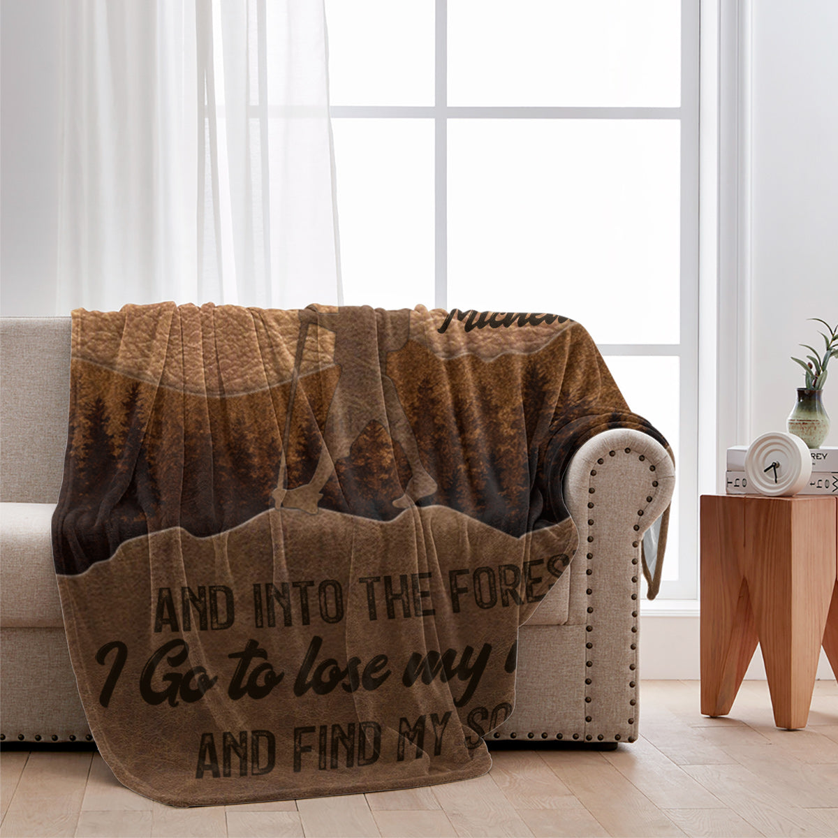 Et je m'enfonce dans la forêt - Couverture de randonnée personnalisée