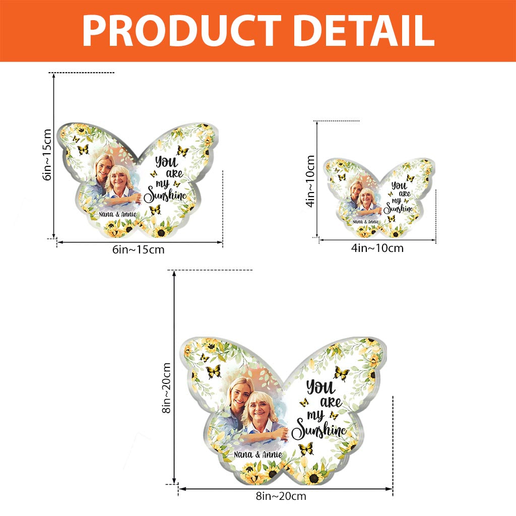 Tu es mon rayon de soleil - Plaque acrylique personnalisée pour maman