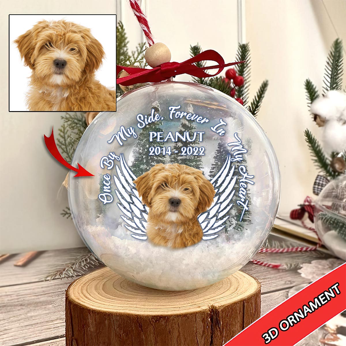 À jamais dans mon cœur - Cadeau pour les amoureux des chiens et des chats - Boule à neige personnalisée