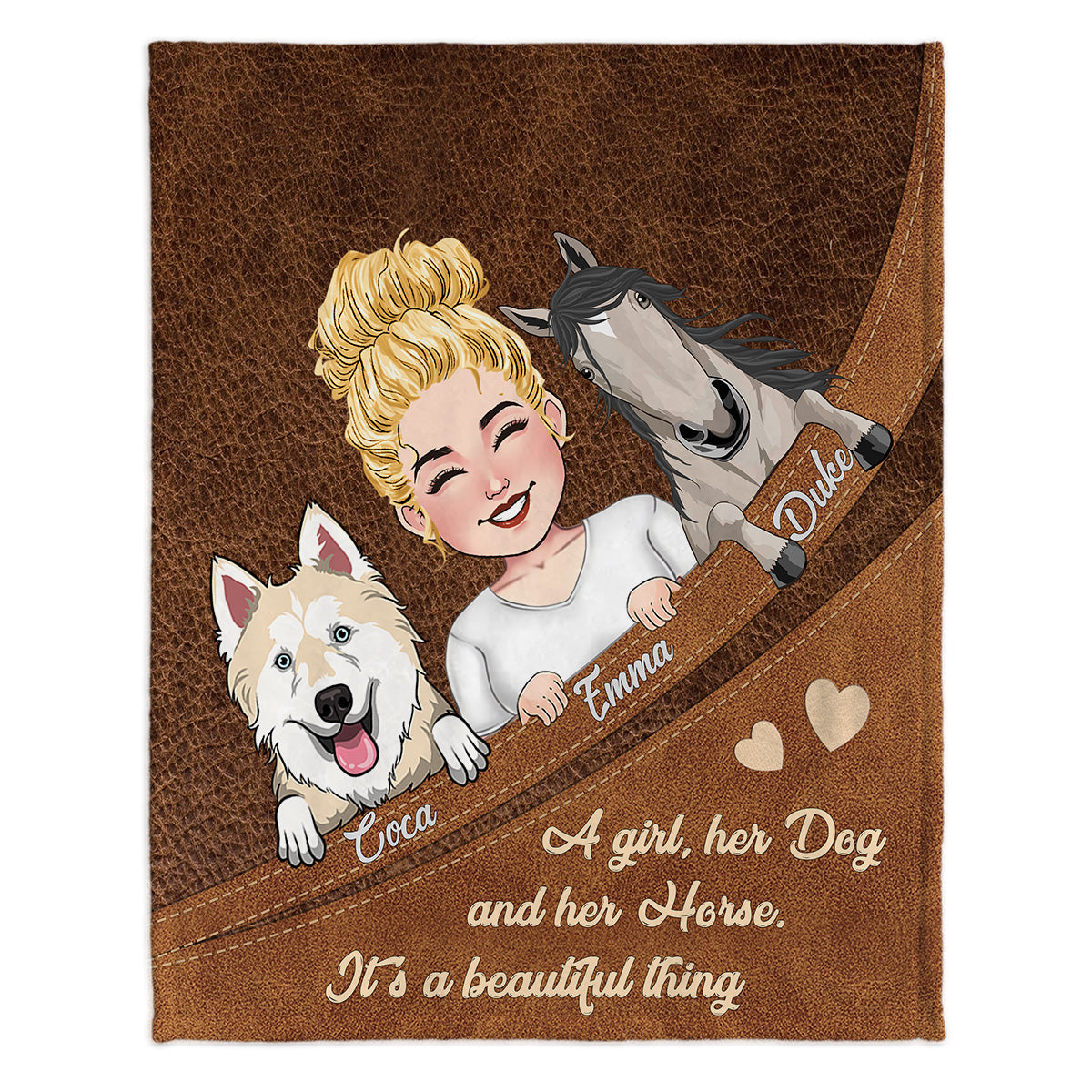 Quelle belle chose ! - Cadeau pour amoureux des chevaux, des chiens et des chats - Couverture personnalisée