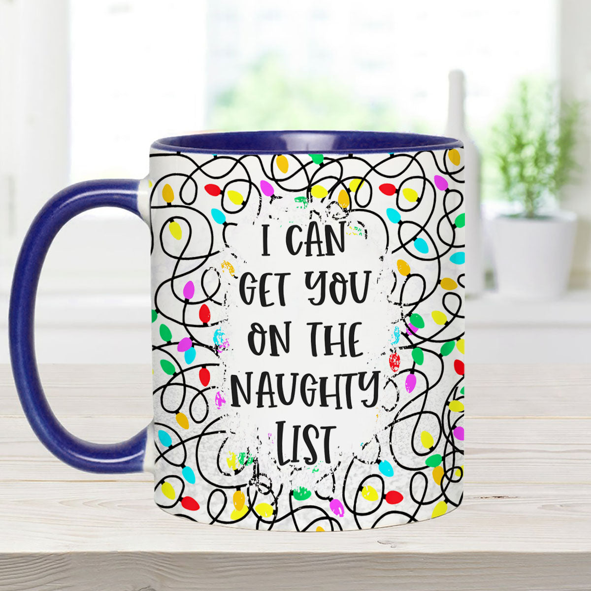 Je peux te faire inscrire sur la liste des vilains - cadeau pour mari, femme, petit ami, petite amie - Mug personnalisé