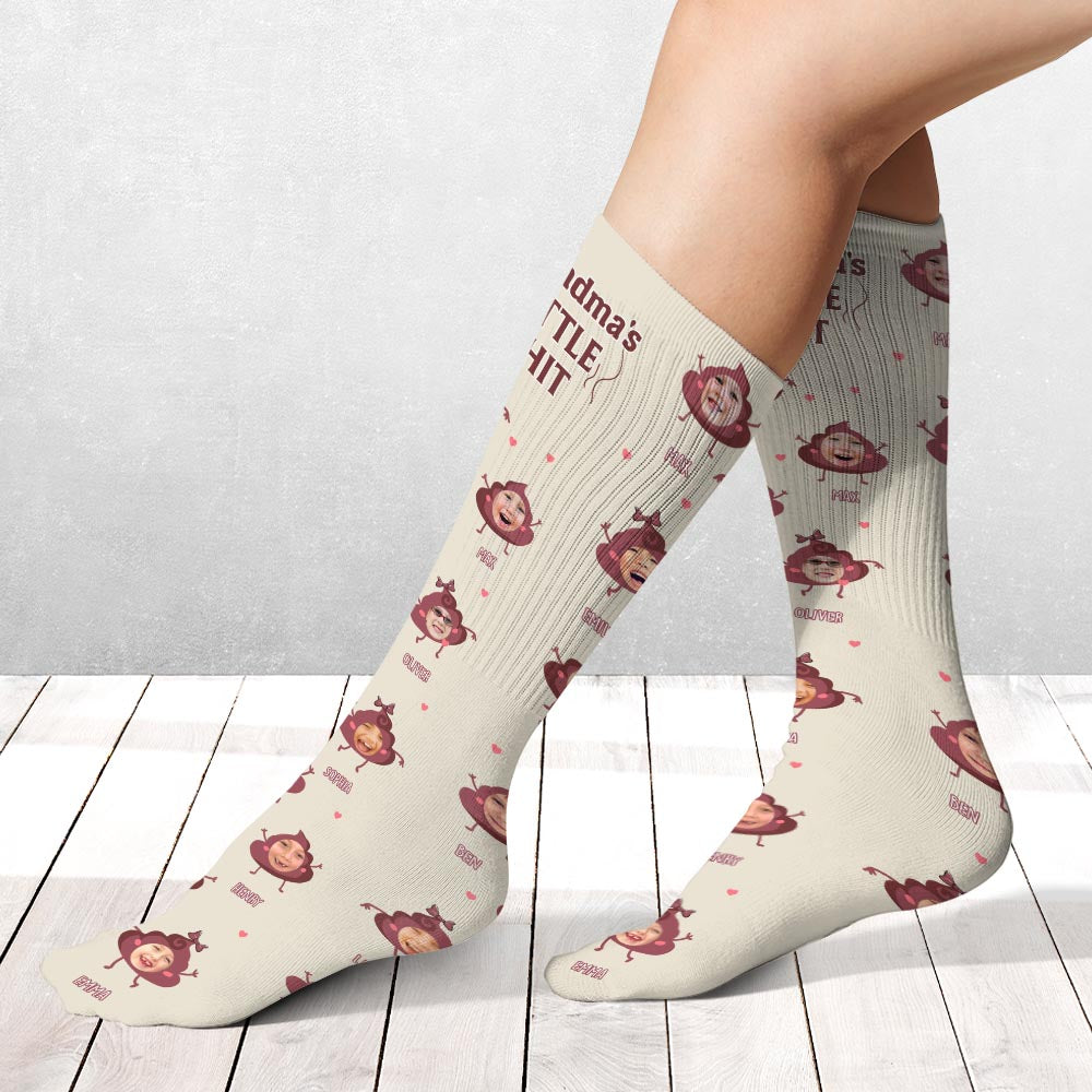 Chaussettes personnalisées « Papa Petits cons » - Cadeau pour papa, grand-mère, grand-père, maman, oncle, tante, frère, sœur