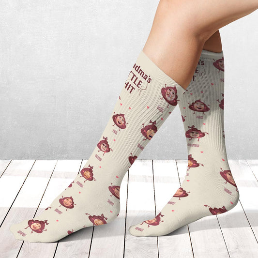 Chaussettes personnalisées « Papa Petits cons » - Cadeau pour papa, grand-mère, grand-père, maman, oncle, tante, frère, sœur