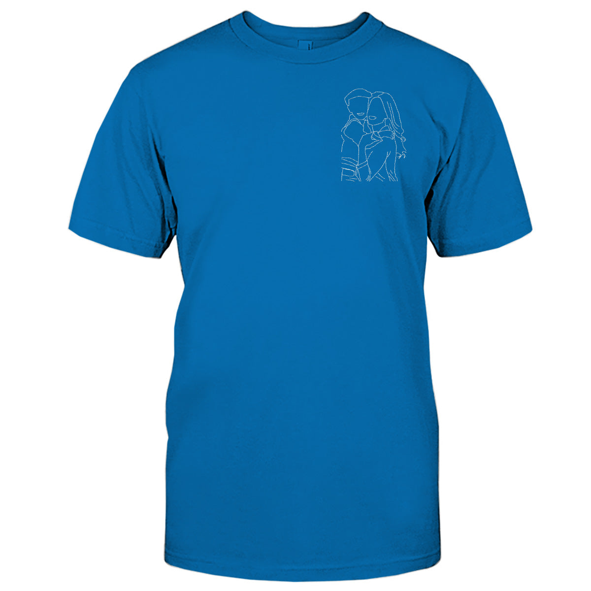 T-shirt brodé personnalisé « Belle-mère » avec motif au trait