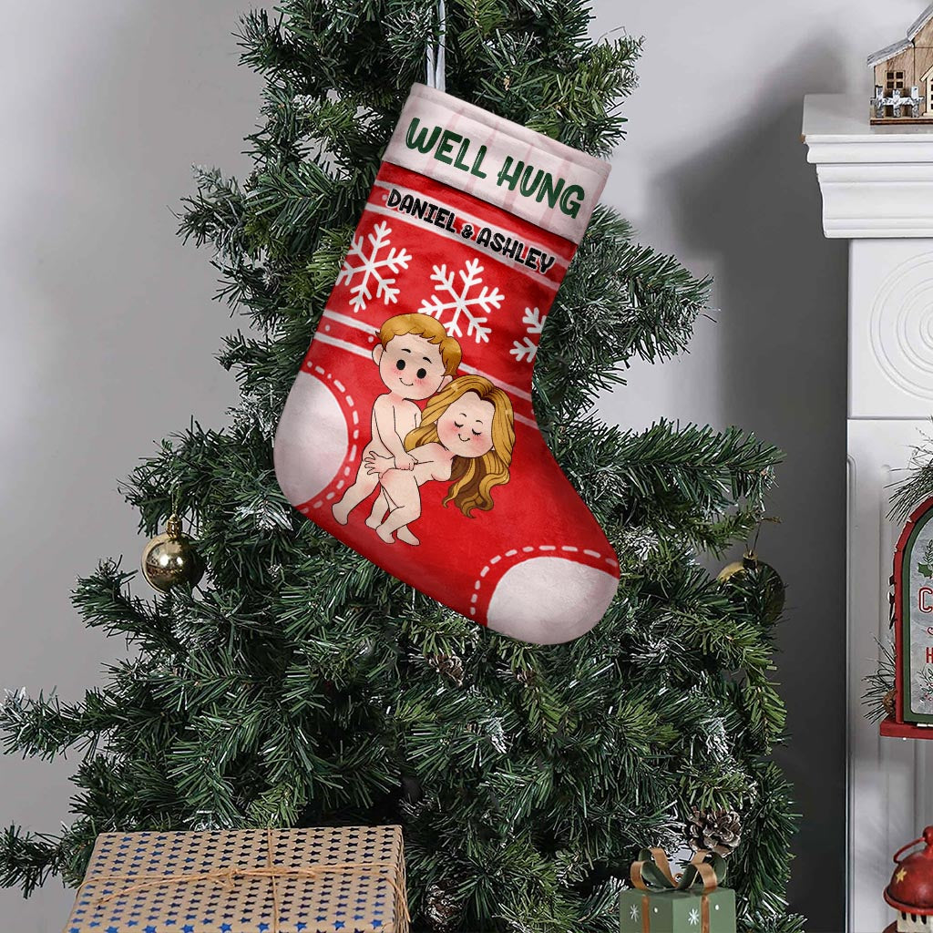 Bien accrochées - Chaussettes de Noël personnalisées pour couples