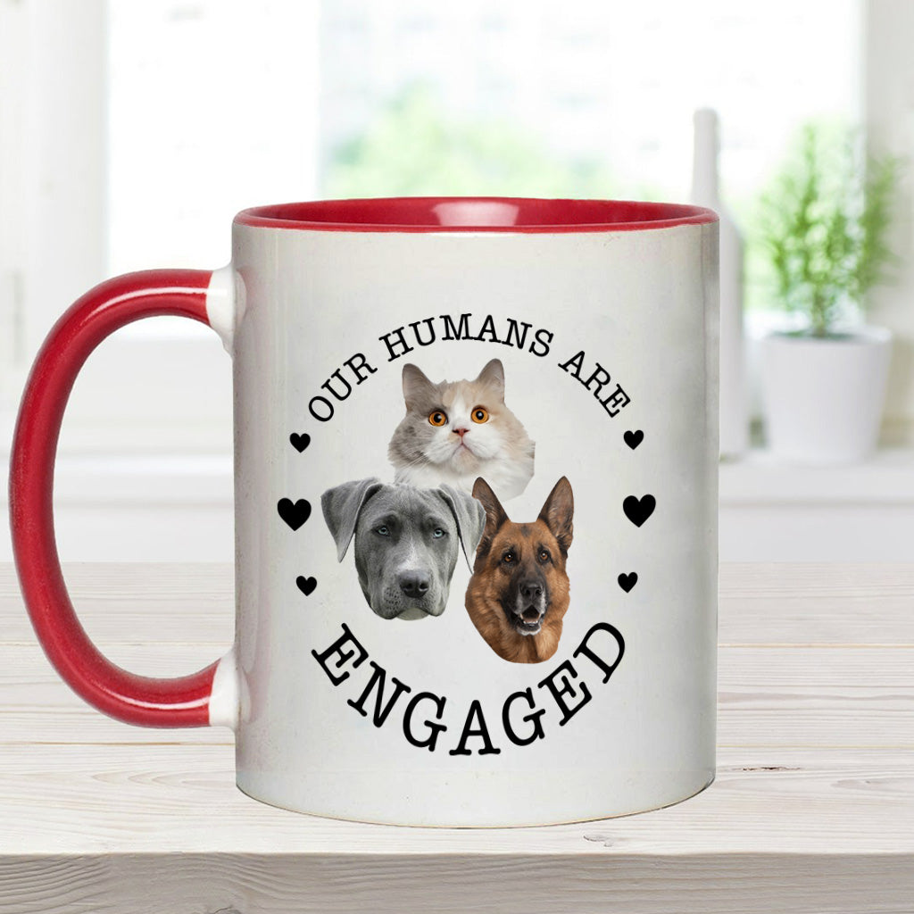 Mes humains se marient (chien/chat) - Mug personnalisé - Cadeau de mariage pour amoureux des chiens et des chats
