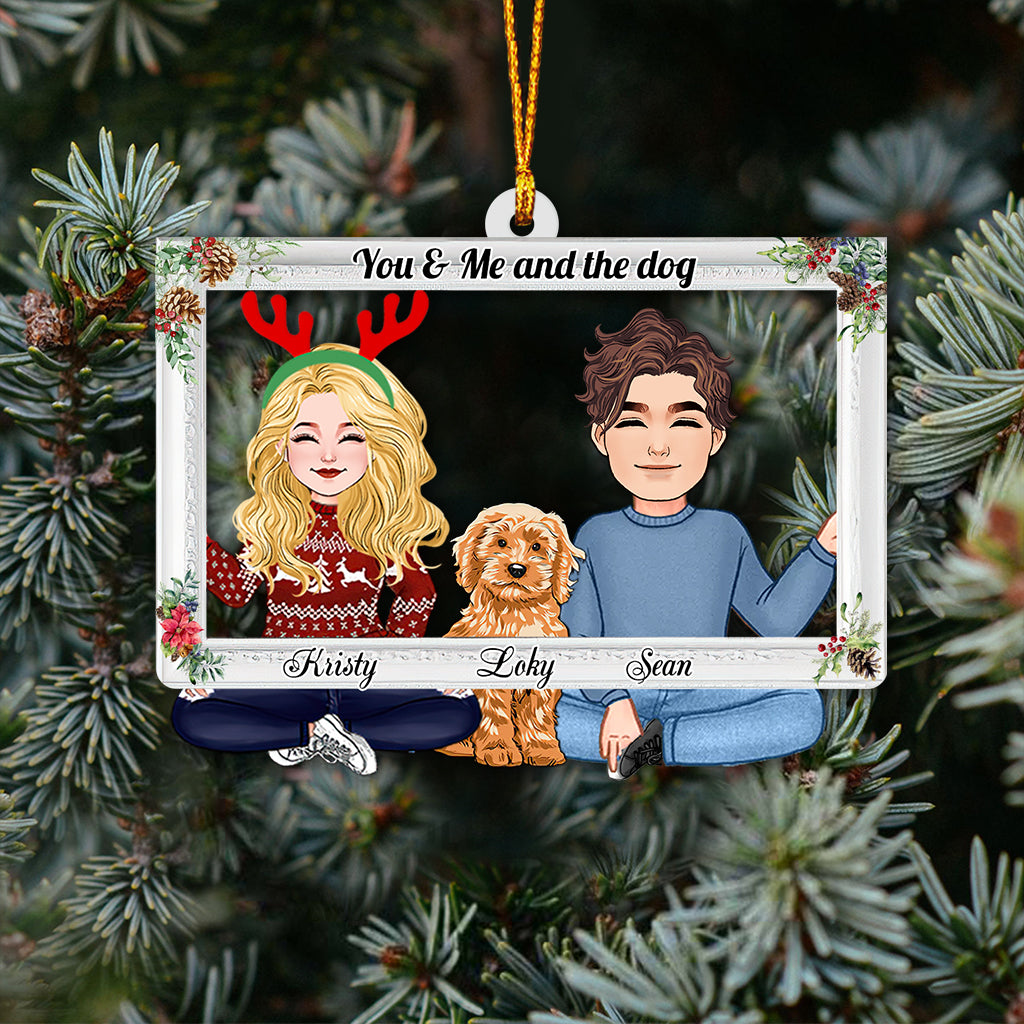 Toi, moi et les chiens - Ornement personnalisé pour couple