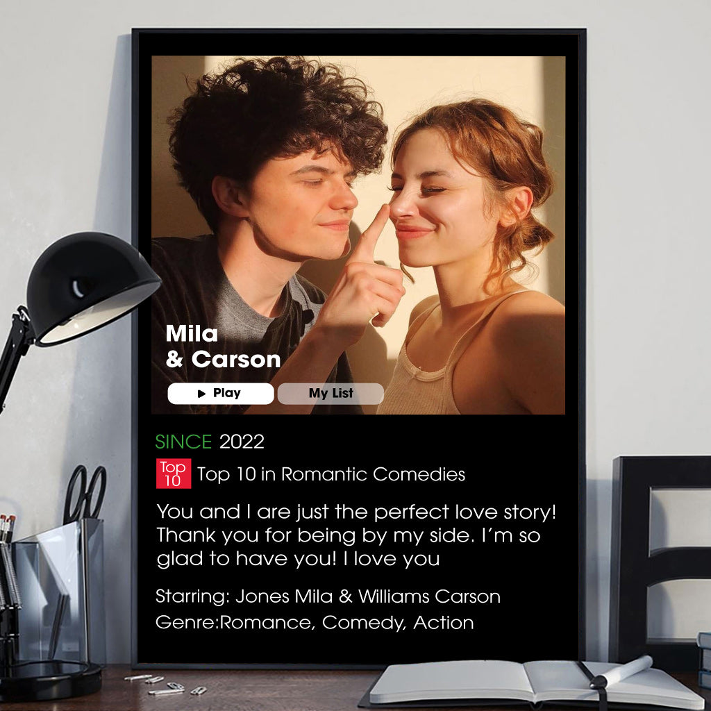 Notre film romantique - Toile et affiche personnalisées pour couples