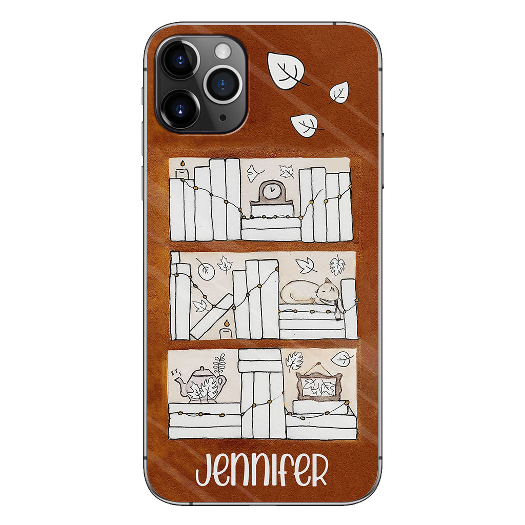 Étui de téléphone personnalisé avec suivi de lecture des quatre saisons - Étui-livre