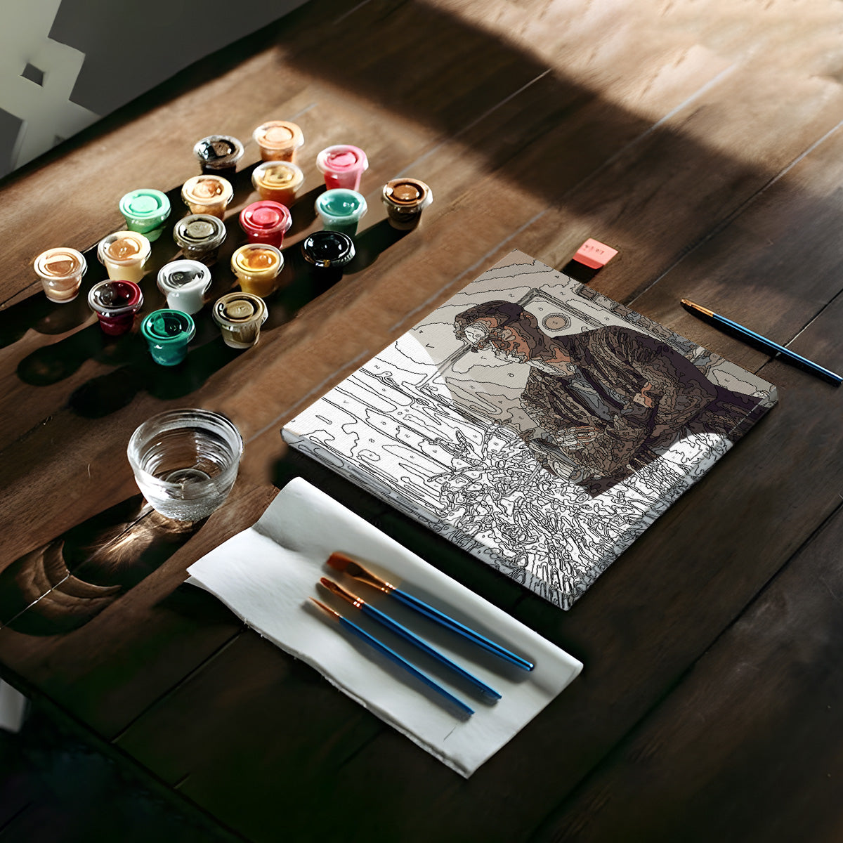 Kit de peinture par numéros personnalisé « Oncle » avec photo personnalisée