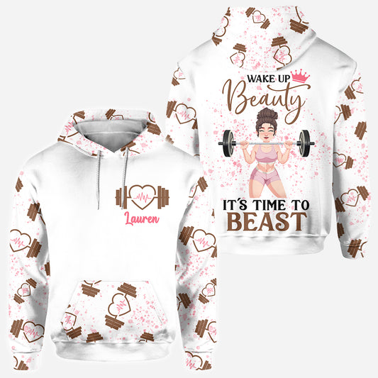 T-shirt de fitness personnalisé Wake Up Beauty