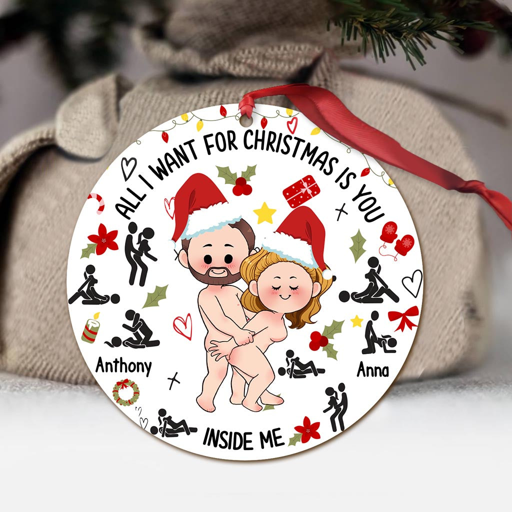 Tout ce que je veux pour Noël - Ornement personnalisé pour couple