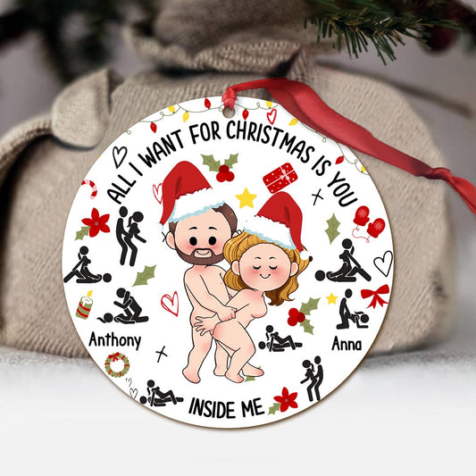 Tout ce que je veux pour Noël - Ornement personnalisé pour couple