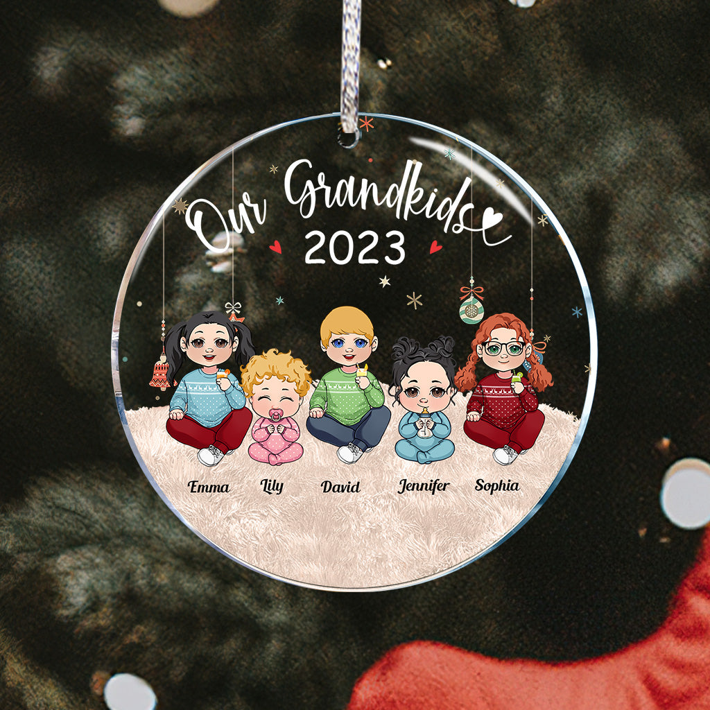 My Grandkids - Personalized Grandma Transparent Ornament