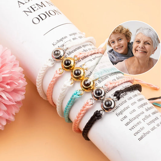 Bracelet de projection personnalisé « Chéri(e) » pour petit-fils