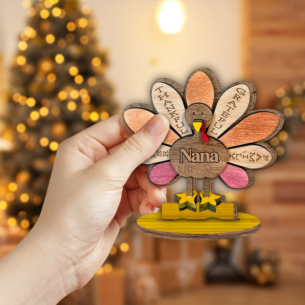 Grand-mère reconnaissante - Plaque en bois personnalisée pour agriculteur