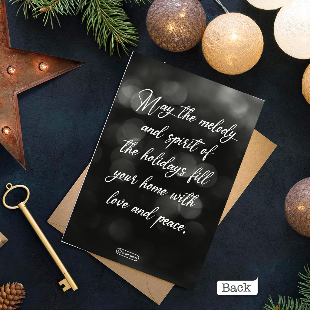 Merci / Je t'aime - Carte de vœux personnalisée