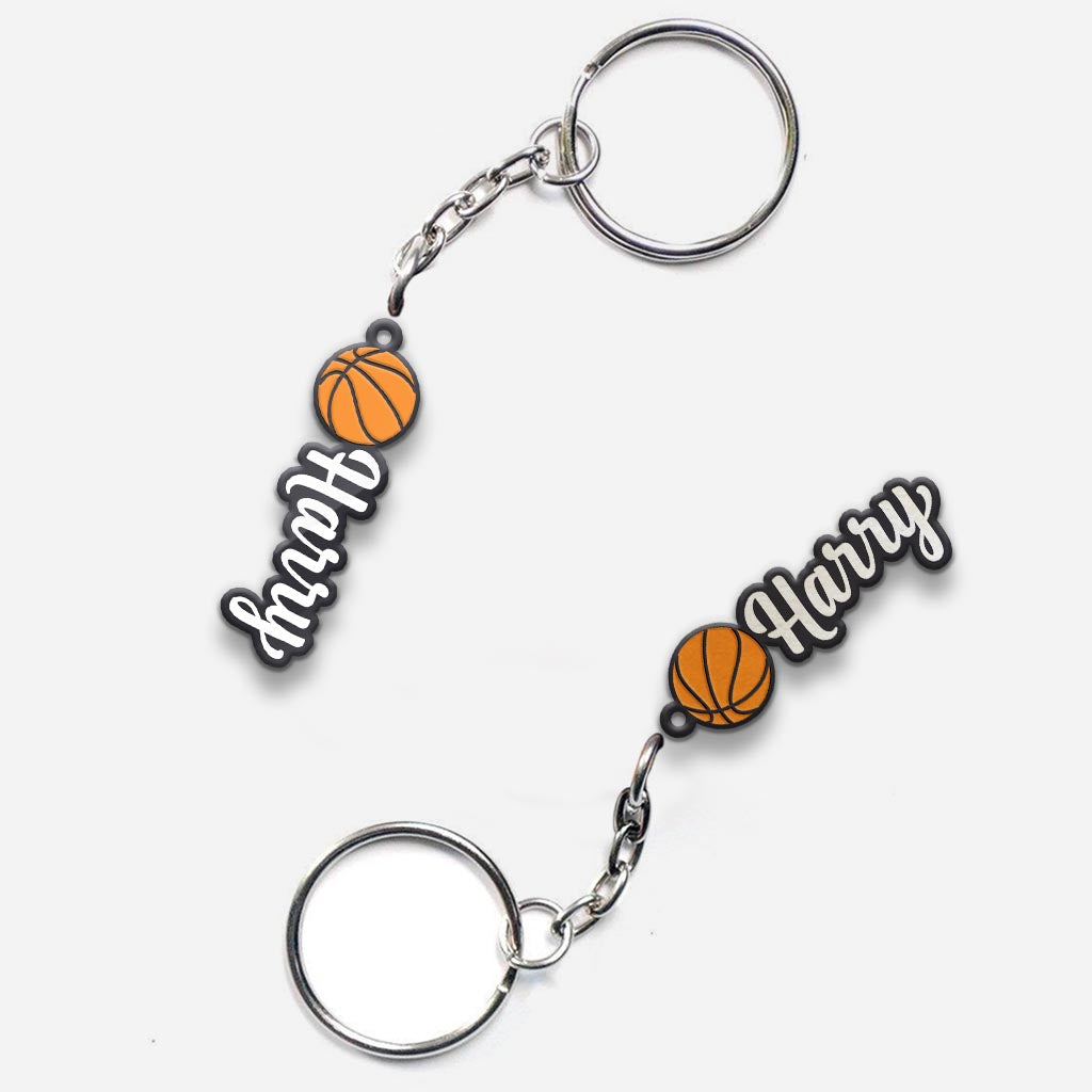 Porte-clés de basket-ball personnalisé - Étiquette nominative - Porte-clés de basket-ball