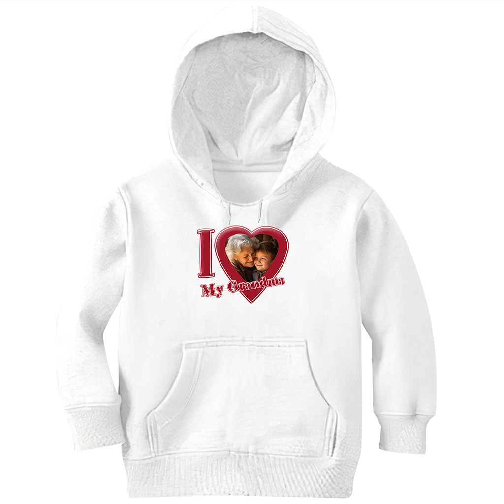 J'aime ma grand-mère/mamie/maman... - T-shirt et sweat à capuche personnalisés pour grand-mère