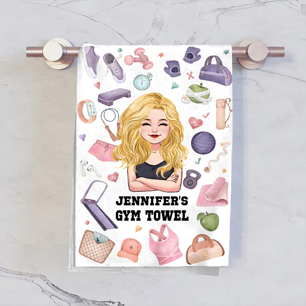 Serviette de gym - Serviette de fitness personnalisée