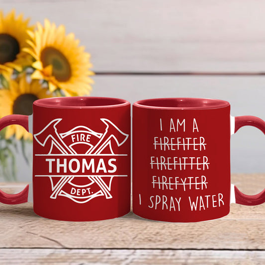 Mug personnalisé « Je vaporise de l'eau » pour pompiers