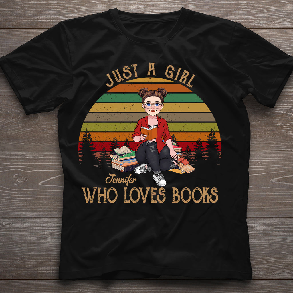 Juste une fille qui aime les livres - T-shirt et sweat à capuche personnalisés « Juste une fille qui aime les livres »