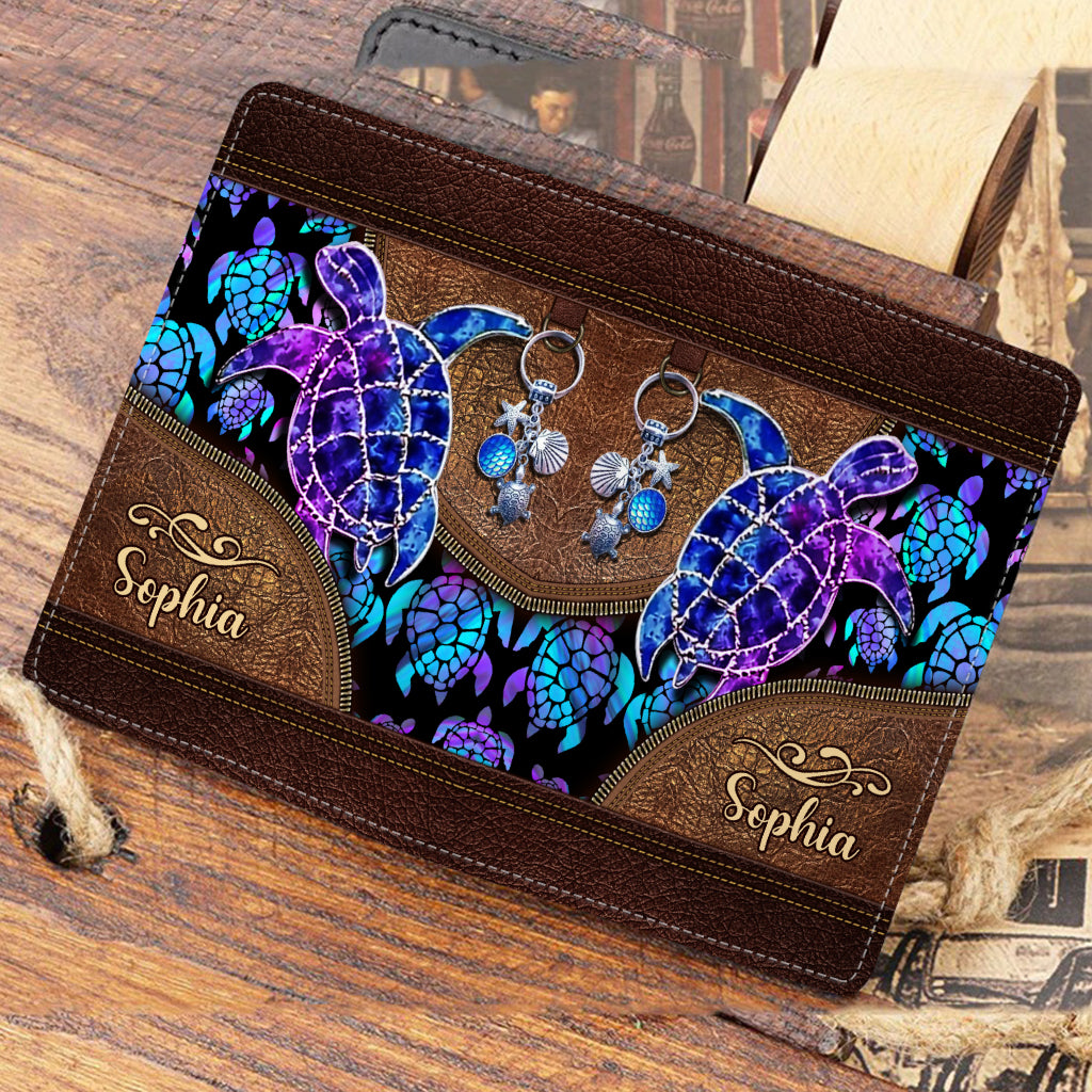 Salty Lil' Beach - Personalized Turtle Passport Holder