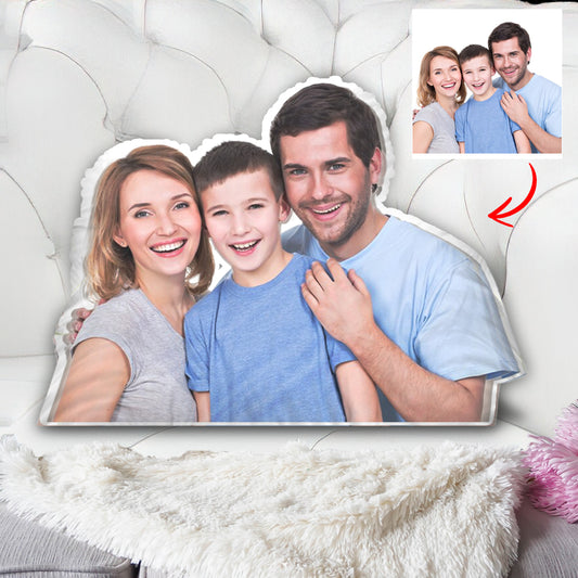 Coussin humanoïde personnalisé avec photo - Coussin familial personnalisé