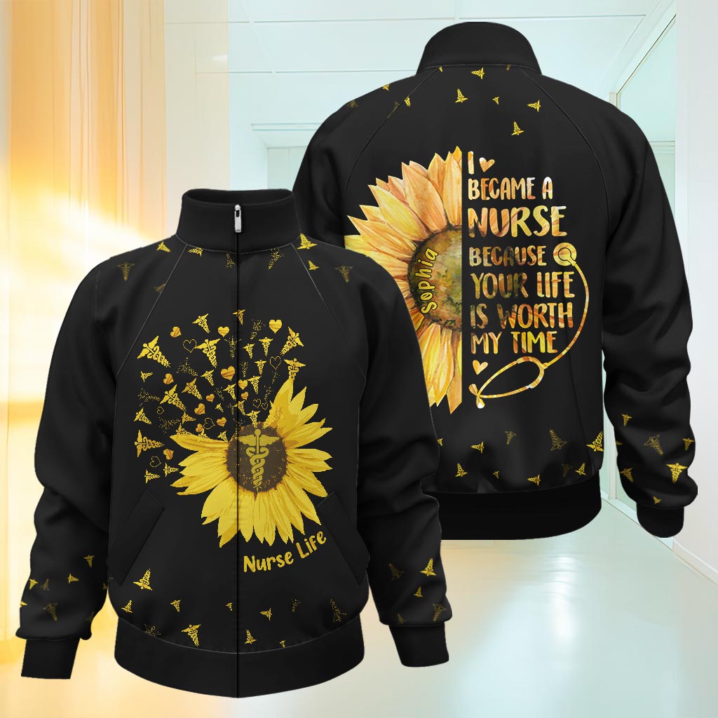 Proud To Be A Nurse - Personalized Nurse Zip Jacket