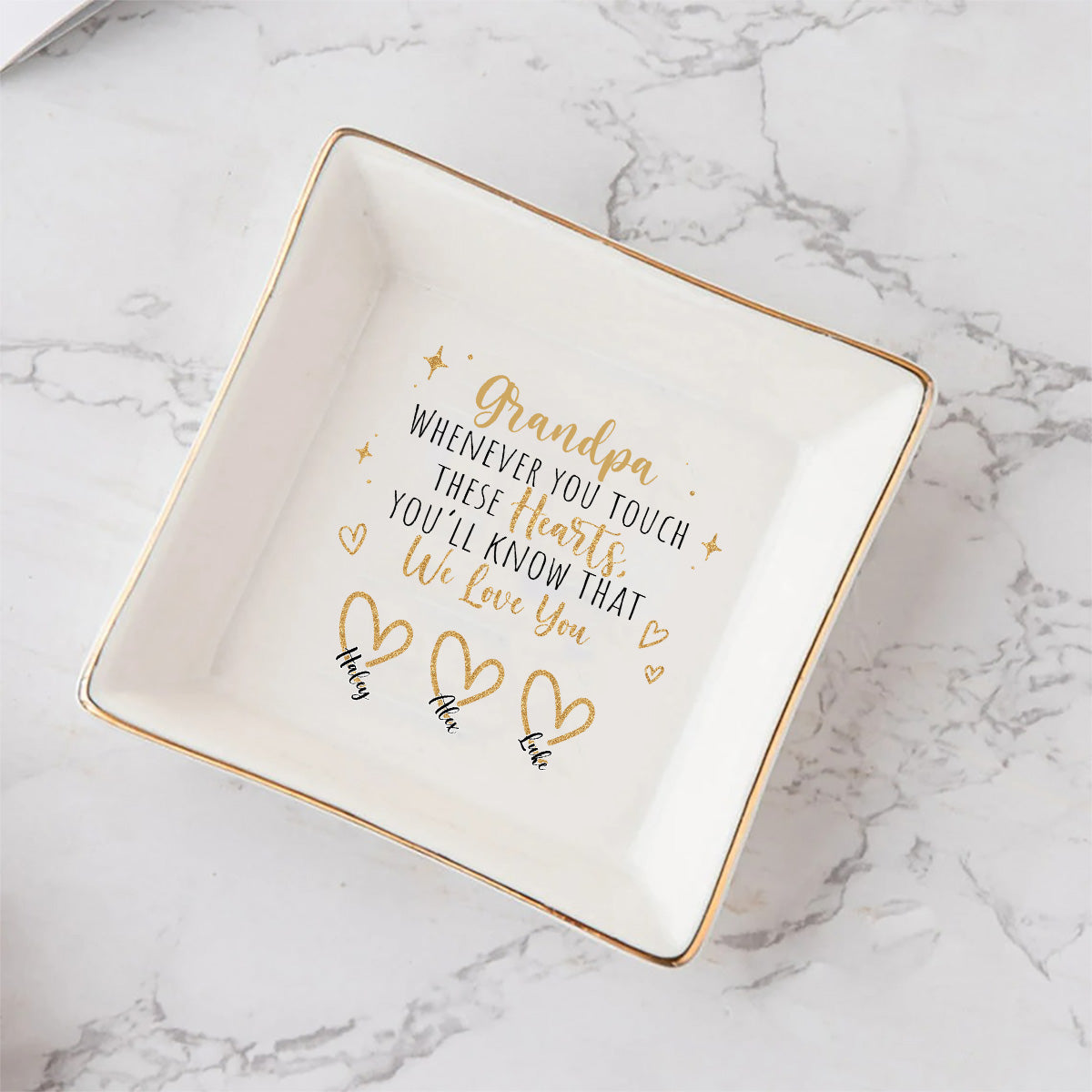 À chaque fois que vous le touchez - Cadeau pour maman, grand-mère, papa, grand-père - Porte-bijoux personnalisé