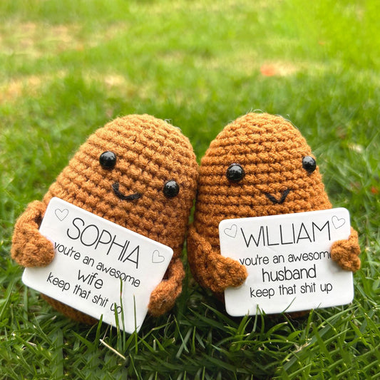 Positive Potato - Personalized Couple Hand Knitted Figurine