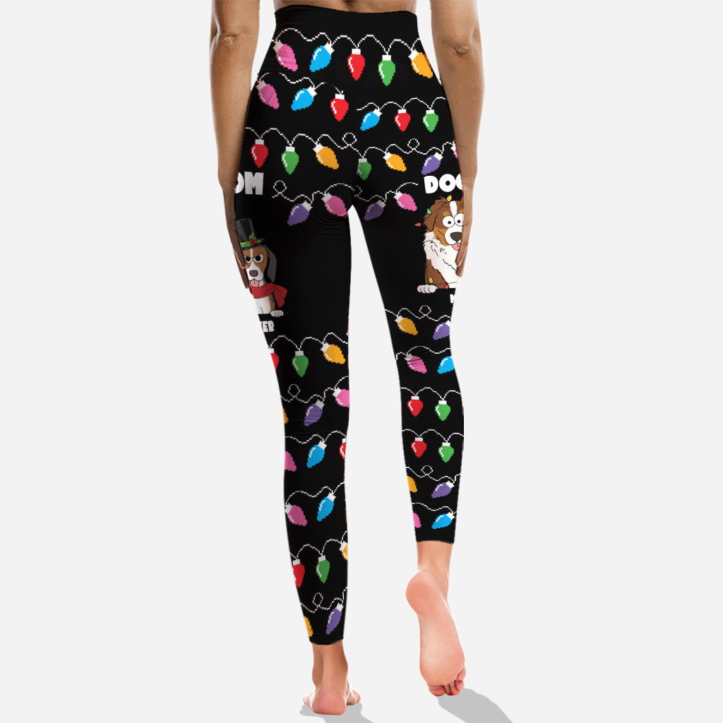 Lumière de Noël colorée pour animaux de compagnie - Sweat à capuche et leggings personnalisés pour chien