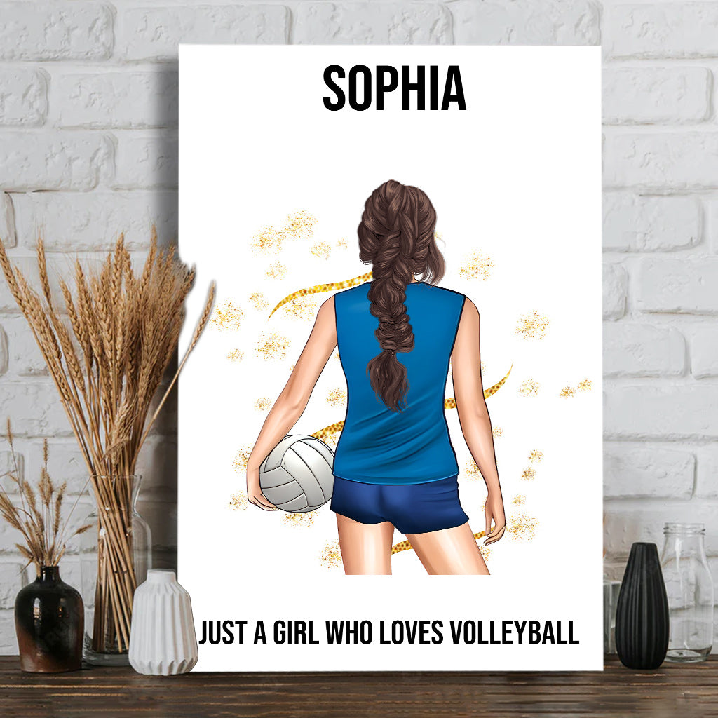 Une fille qui adore le volley-ball - Toile et affiche de volley-ball personnalisées