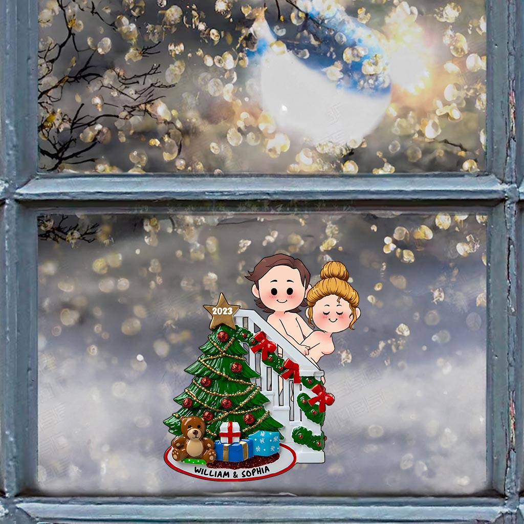 Staircase Naughty Couple - Personalized Couple Decal Die Cut