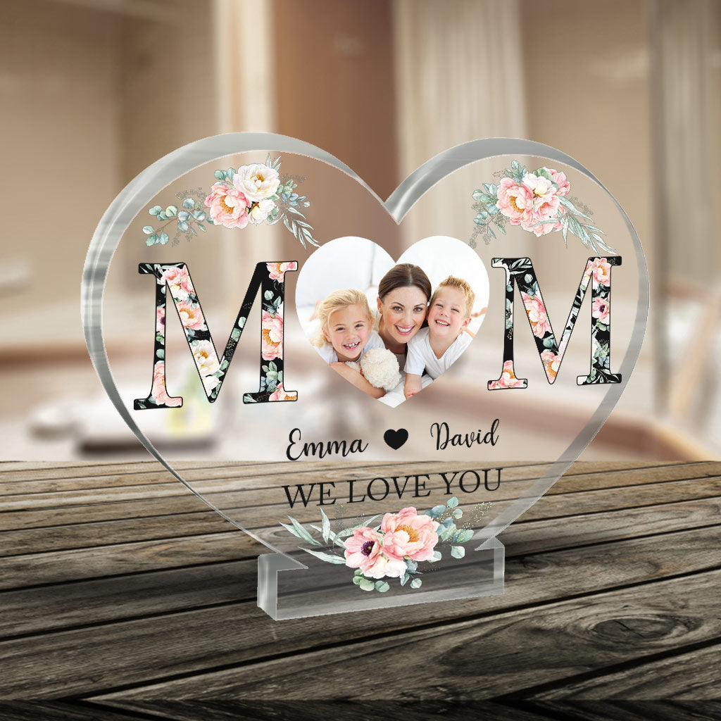Maman - Plaque acrylique personnalisée pour la fête des mères