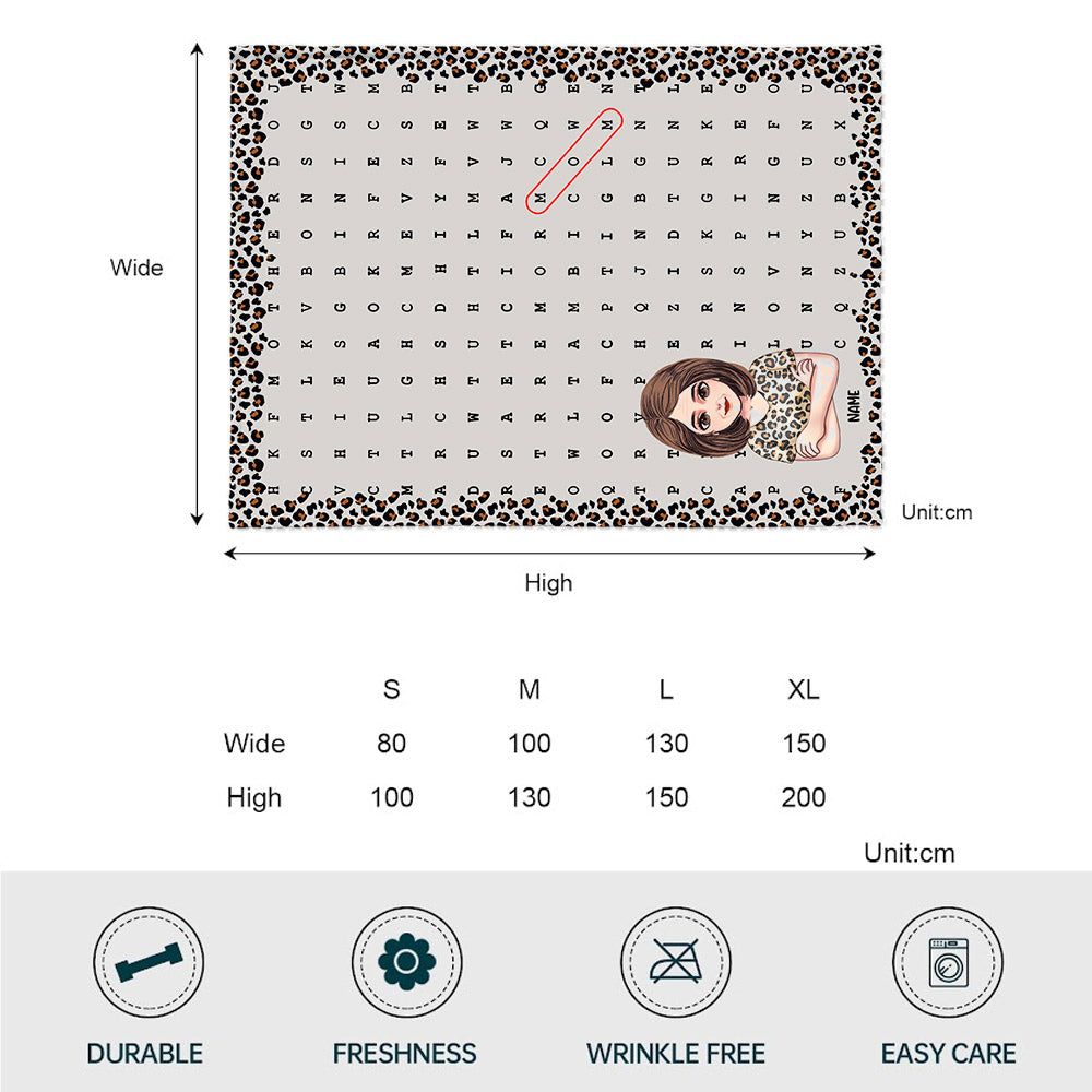 Mots croisés « Maman » - Couverture personnalisée pour la fête des mères