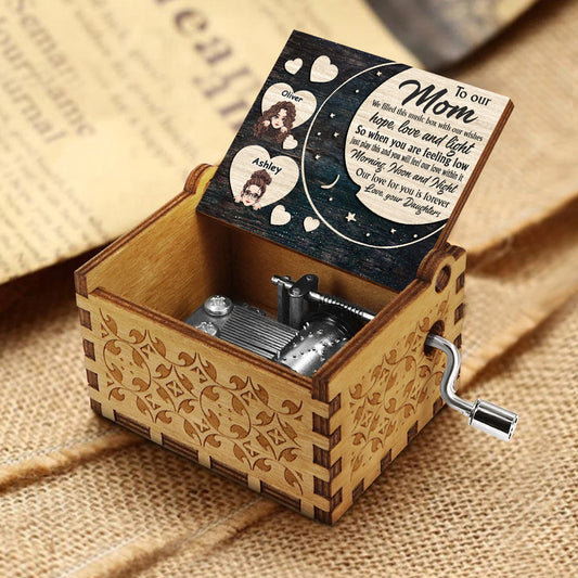 I Filled This Box - Personalized Mother's Day Mother Hand Crank Music Box