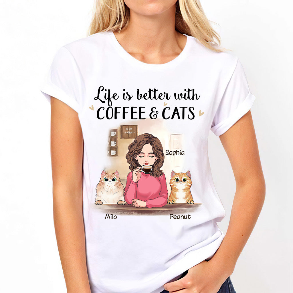Life Is Better With Cat - Personalized Mother's Day Cat T-shirt and Hoodie