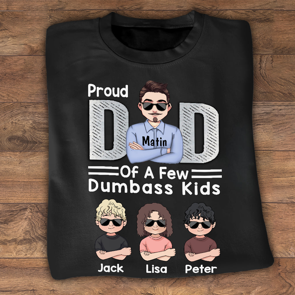 Fier papa de quelques enfants - T-shirt et sweat à capuche personnalisés pour la fête des pères