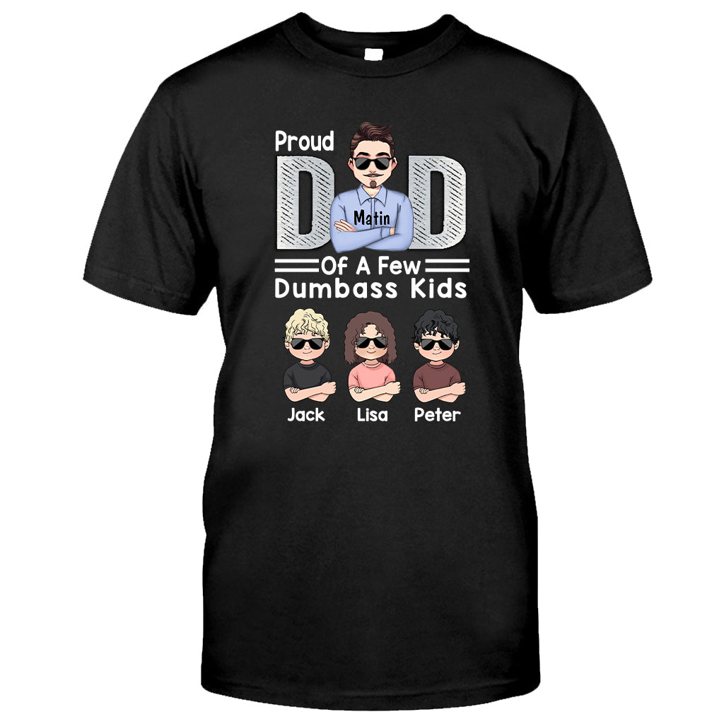 Fier papa de quelques enfants - T-shirt et sweat à capuche personnalisés pour la fête des pères