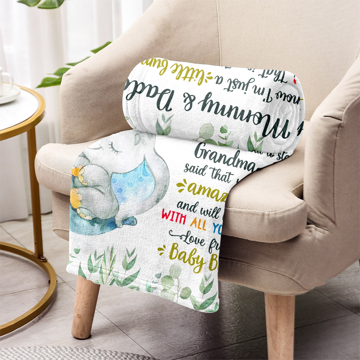 Couverture personnalisée « Amour de bébé » pour la fête des mères, la grossesse et les nouvelles mamans