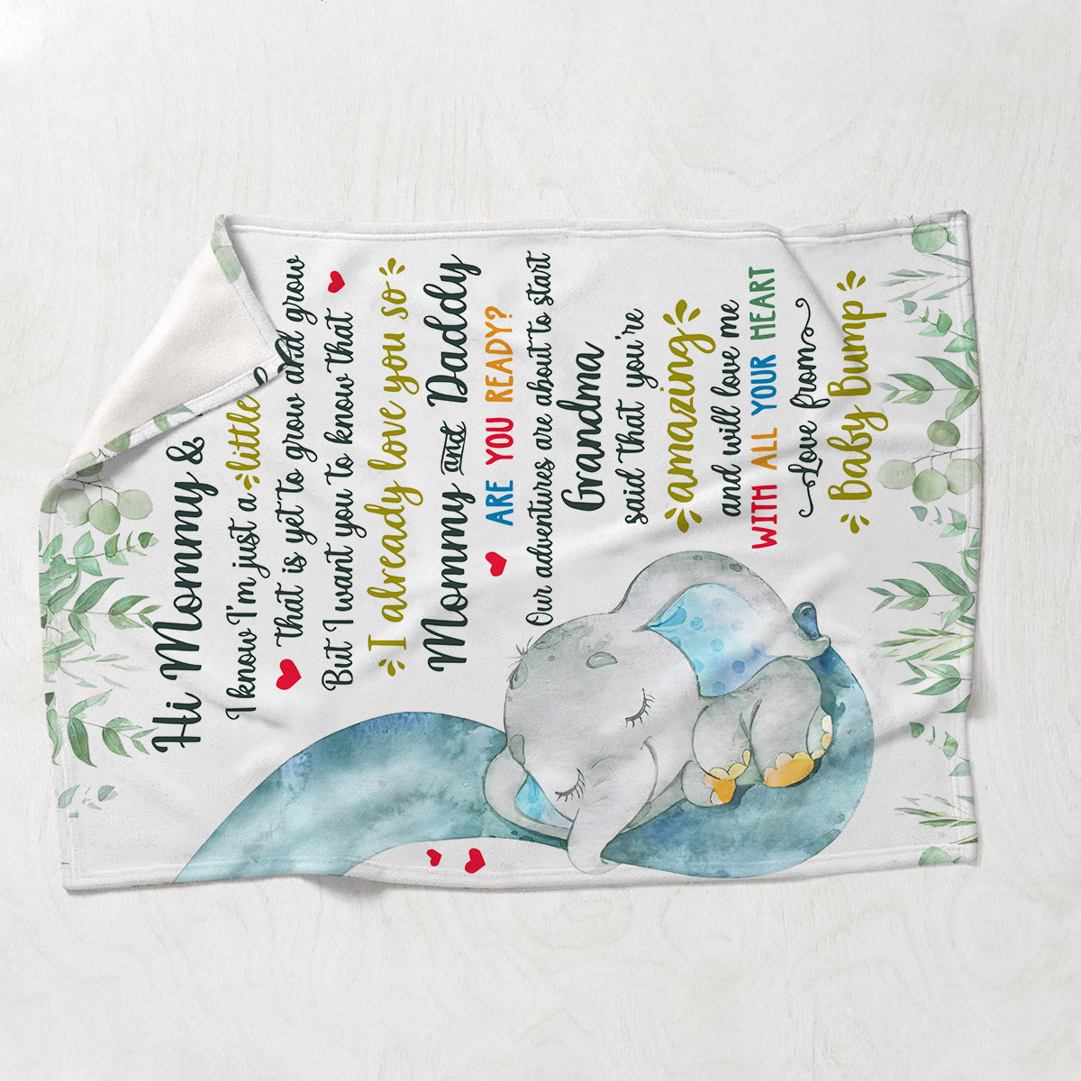 Couverture personnalisée « Amour de bébé » pour la fête des mères, la grossesse et les nouvelles mamans