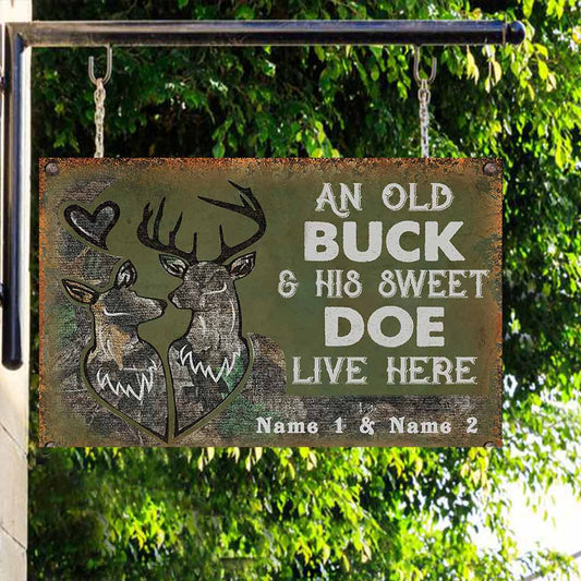 An Old Buck - Hunting Personalized Rectangle Metal Sign