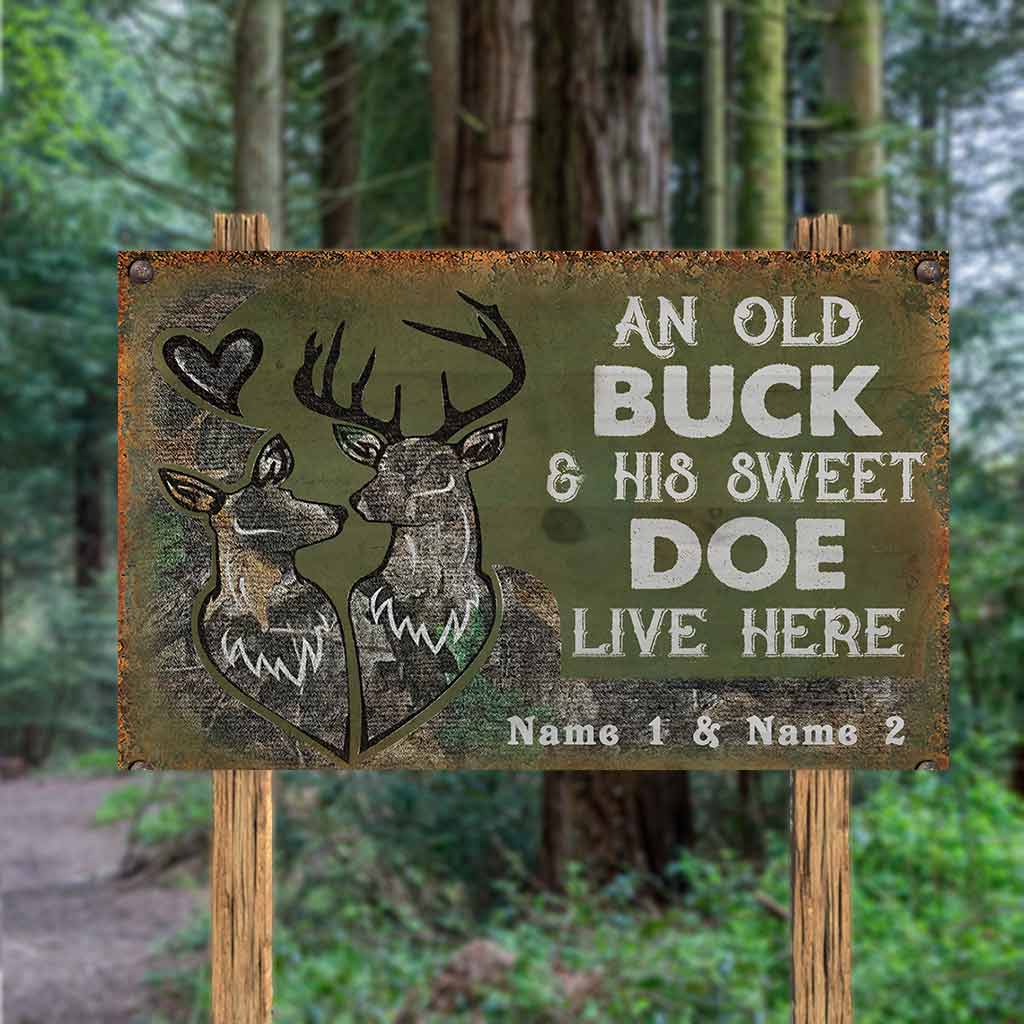 An Old Buck - Hunting Personalized Rectangle Metal Sign